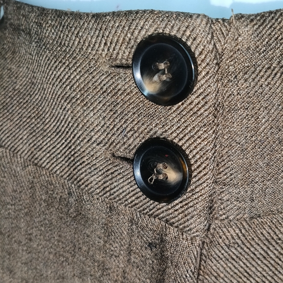 Brown Low-Rise Trousers — Express Drew Fit — Size 6 - Picture 4 of 7